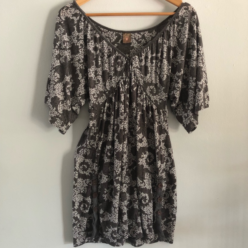 Burnout floral dress